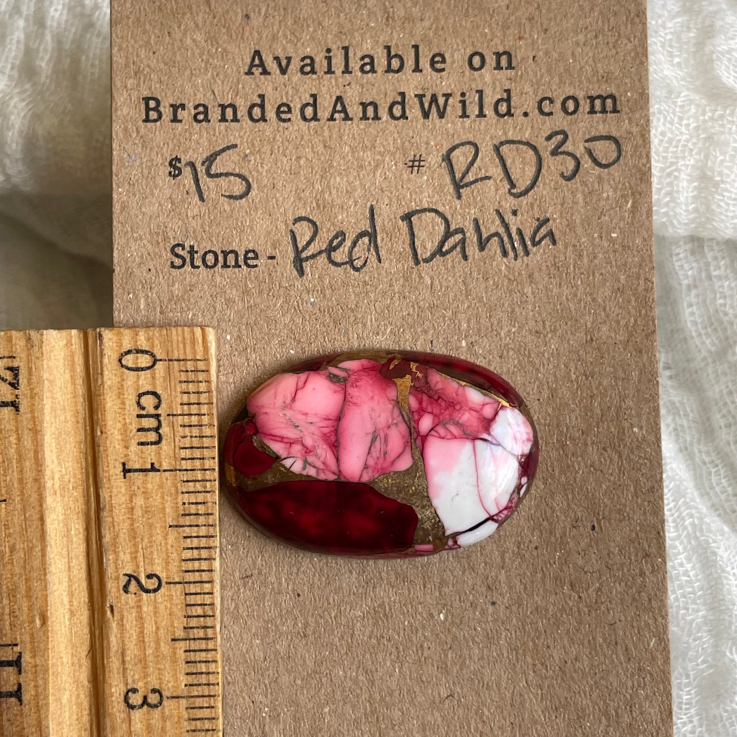 Red Dahlia Cabochon - RD30