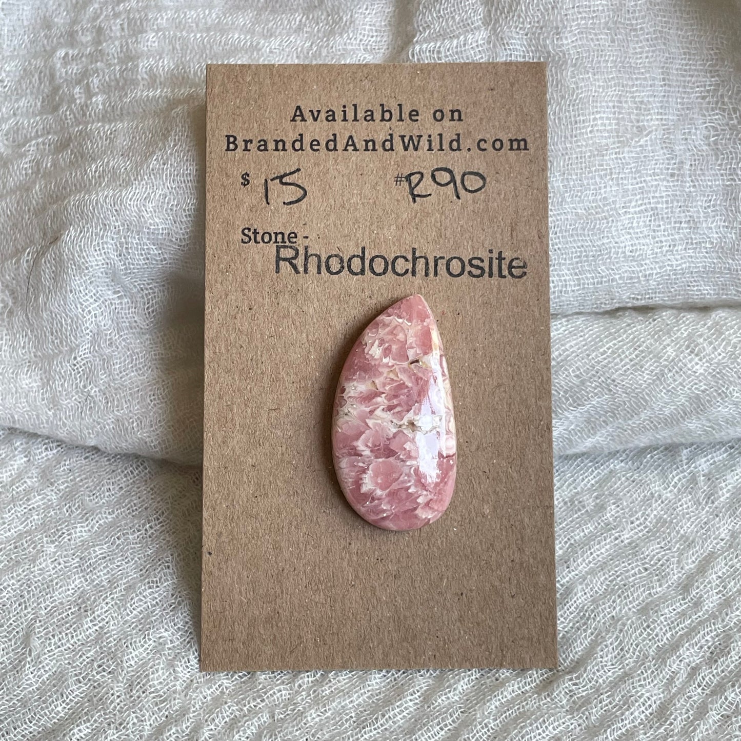 Rhodochrosite Cabochon - R90 CB24A486-2767-486D-9E4F-F7C136712F9B Brandedandwild.com