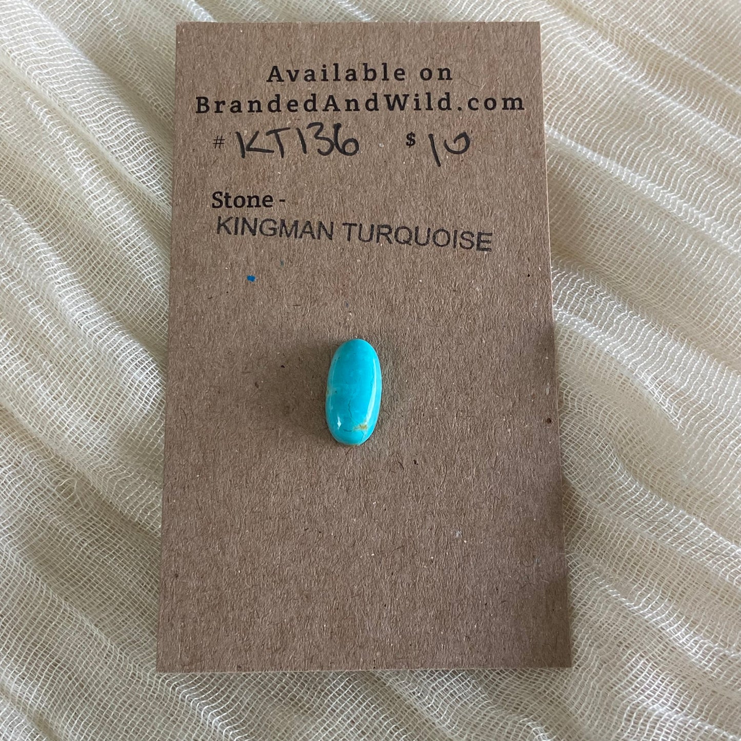 Kingman Turquoise Cabochon - KT136 CB264C08-6575-46A9-B0D0-CD70A53137B2 Brandedandwild.com