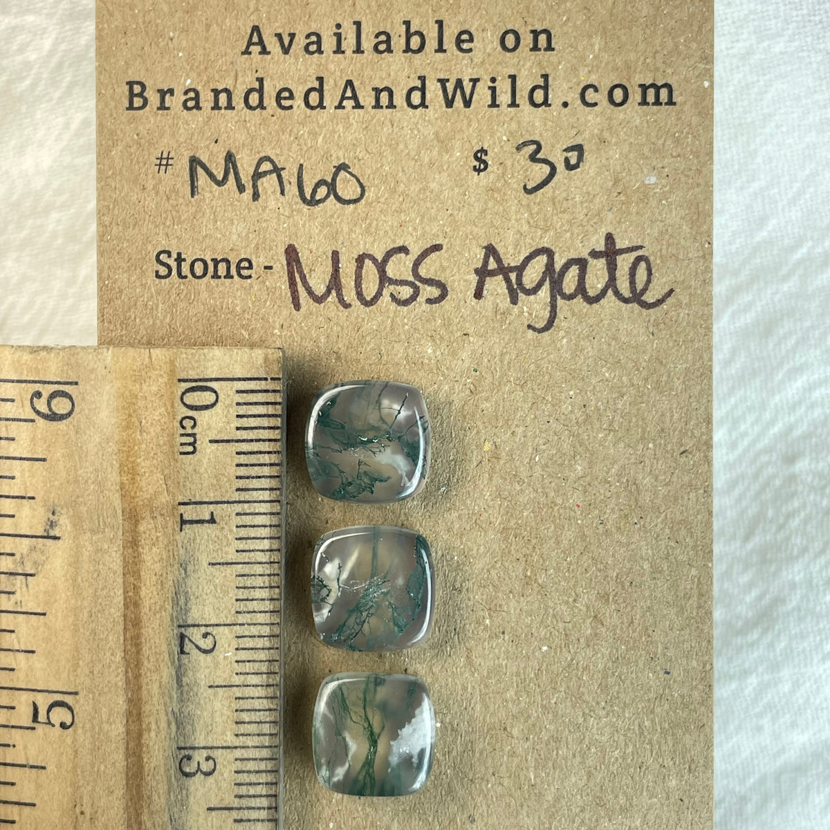 Moss Agate Cabochon - MA60 CB29334B-A2D8-41A3-9825-C763F6237398 Brandedandwild.com