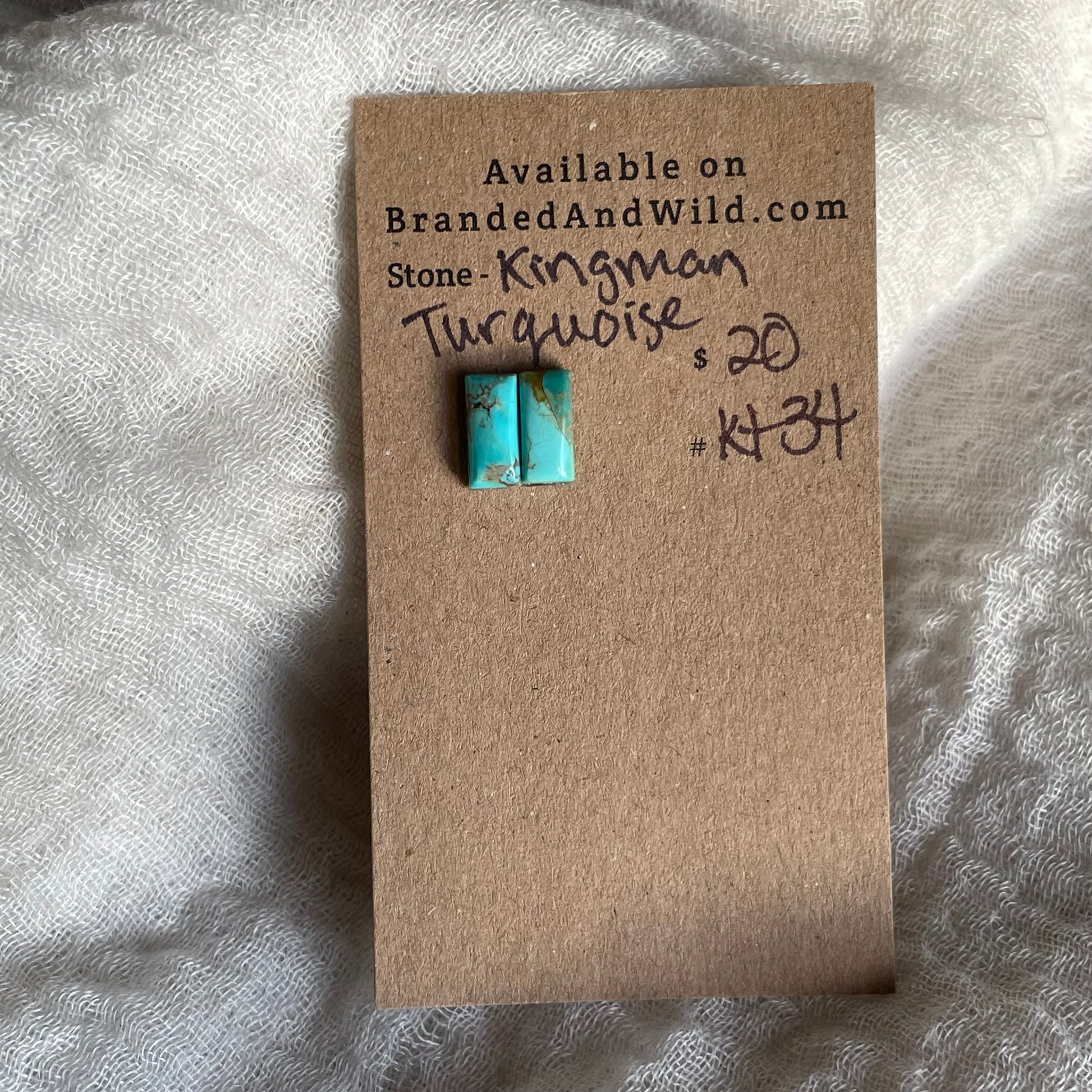 Kingman Turquoise Cabochon - KT34 CB3EB31C-EBF9-426F-90C9-1A690AAAD2BE Brandedandwild.com