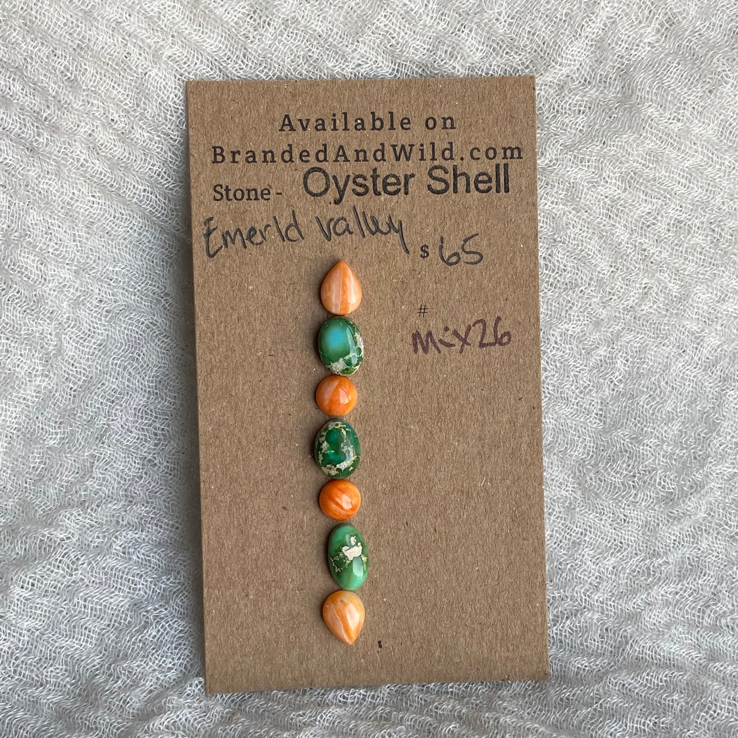 Oyster Shell - Emerald Valley Cabochon - MIX26