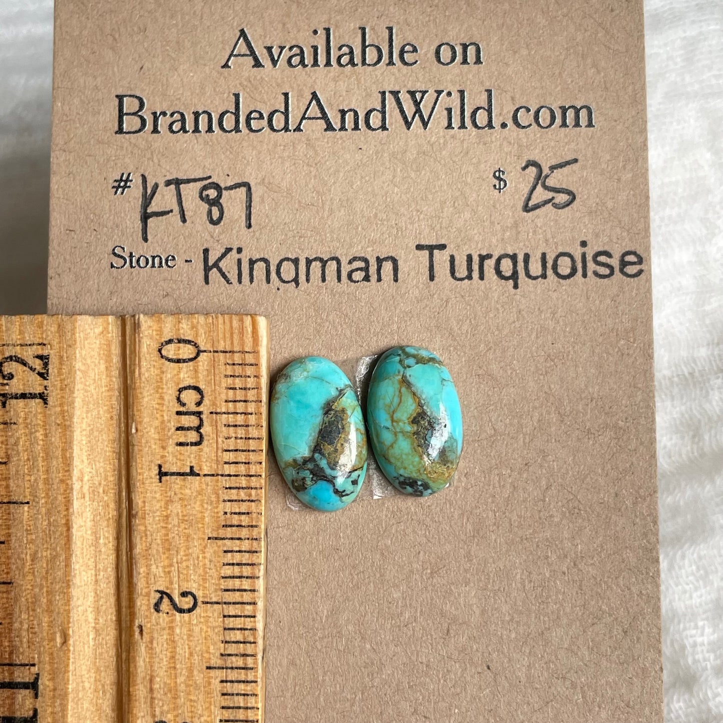 Kingman Turquoise Cabochon - KT87 CB7117BC-B0B6-4134-AC0C-A3E2DFB0CA48 Brandedandwild.com