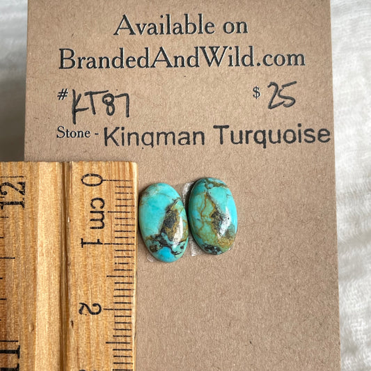 Kingman Turquoise Cabochon - KT87 CB7117BC-B0B6-4134-AC0C-A3E2DFB0CA48 Brandedandwild.com
