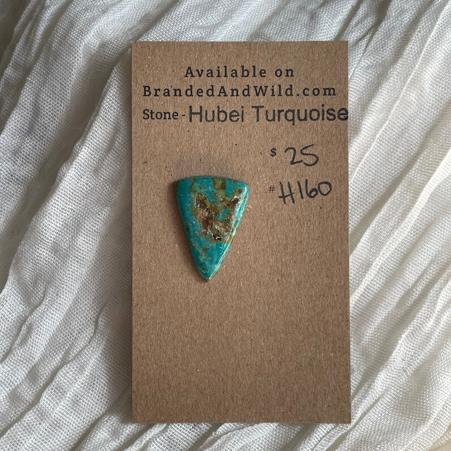 Hubei Turquoise Cabochon - H160 CBA2B12E-B916-4BDF-9F5E-F66B9A1973A7 Brandedandwild.com