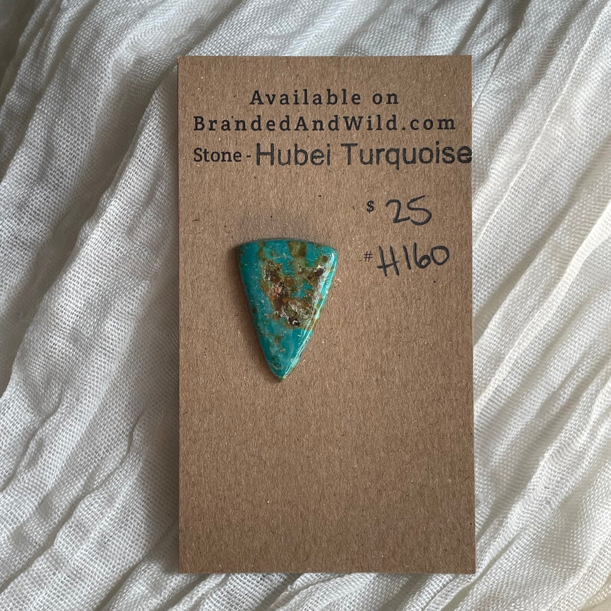 Hubei Turquoise Cabochon - H160 CBA2B12E-B916-4BDF-9F5E-F66B9A1973A7 Brandedandwild.com
