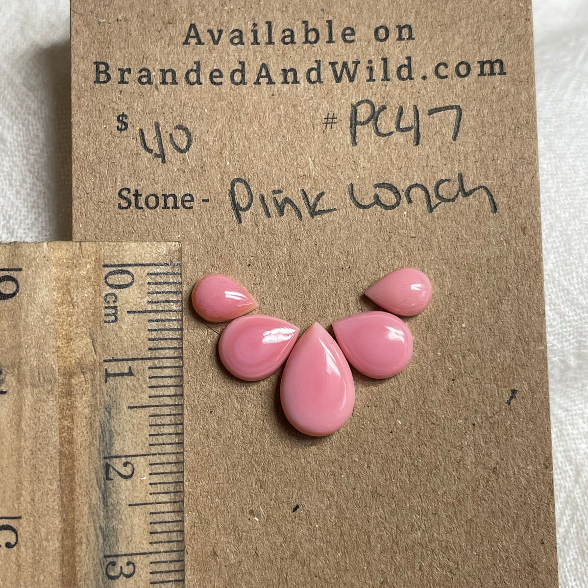Pink Conch Cabochon - PC47 CBBE71F5-D983-4FDB-AA18-C84369A7C6AD Brandedandwild.com