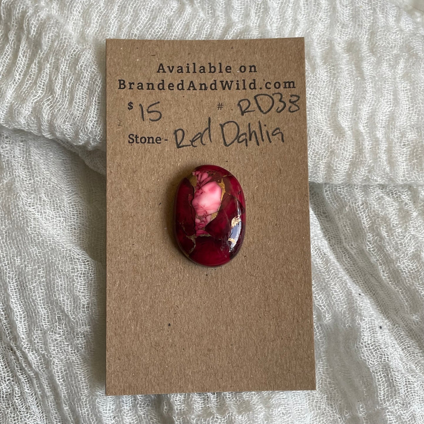 Red Dahlia Cabochon - RD38