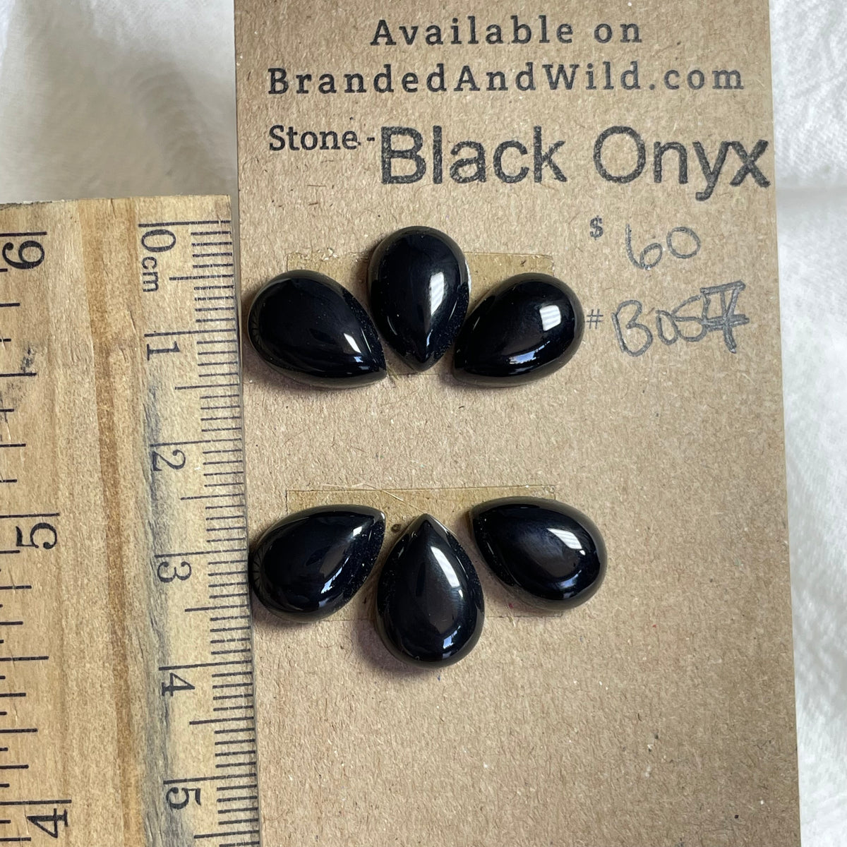 Black Onyx - Cabochon - B057 CBCC68EE-A5F6-4A9C-8232-3D7ED1F27DF5 Brandedandwild.com