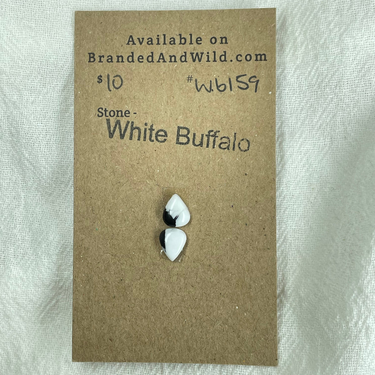 White Buffalo Cabochon - WB159 CBF8857E-D53C-40C1-A279-3587A0E396EF Brandedandwild.com