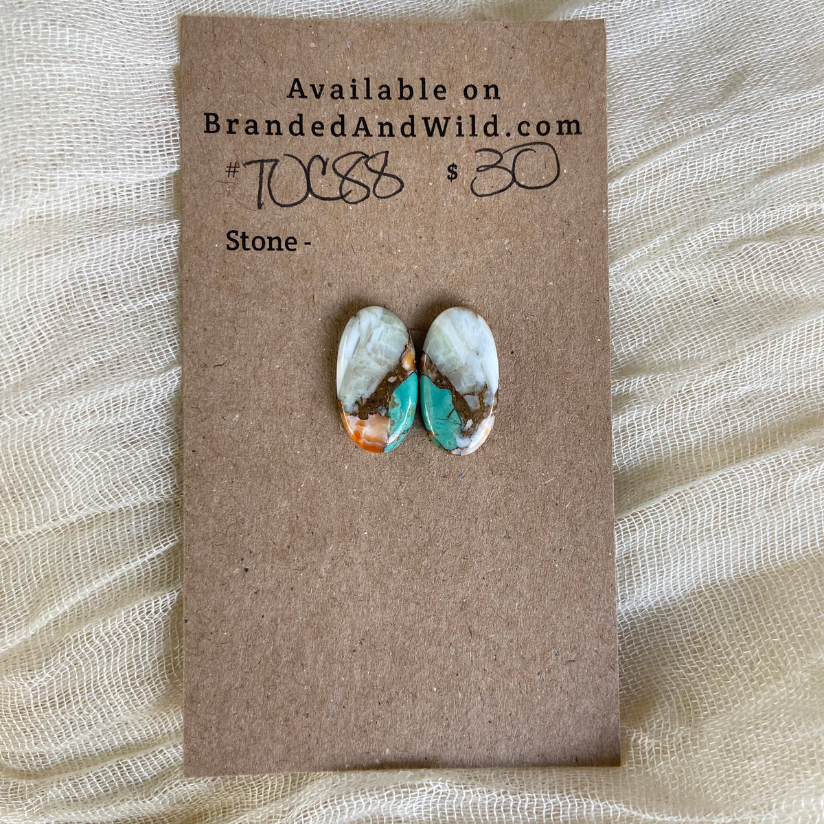 Turquoise, Oyster Shell, Copper Cabochon - TOC88 CBFF5521-F0BE-4492-BDC3-B0A12AAB9FC0 Brandedandwild.com