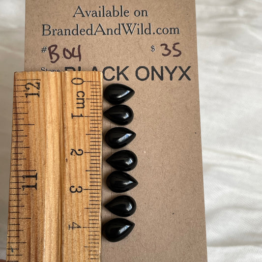 Black Onyx - Cabochon - B04 CC0B91BF-0ECE-4255-BE8F-A6F3908C9C40 Brandedandwild.com