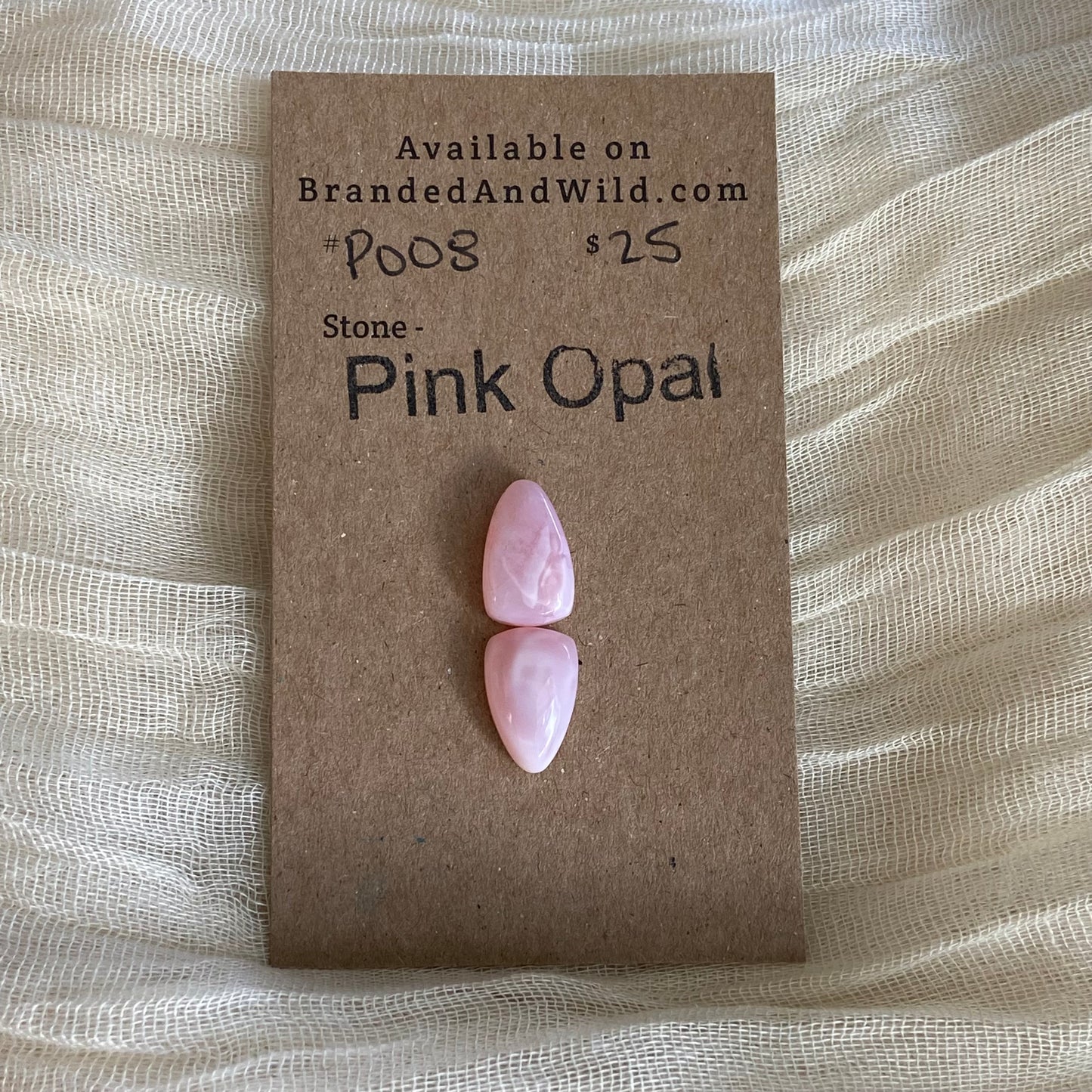 Pink Opal Cabochon - P008