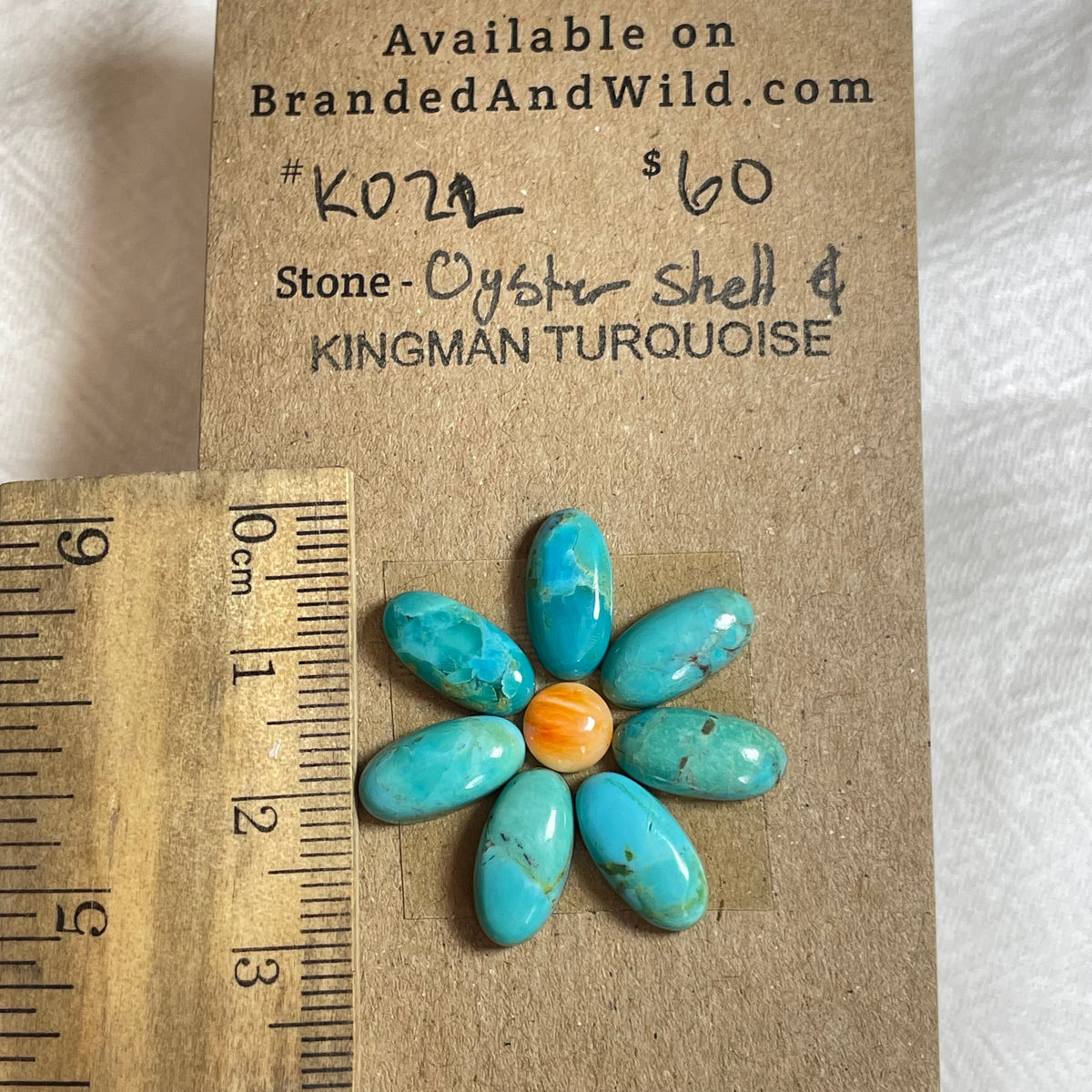 Kingman Turquoise / Oyster Shell Cabochon - KO22
