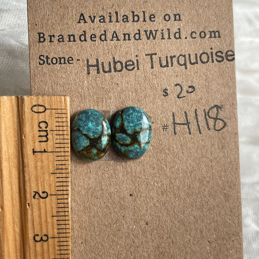 Hubei Turquoise Cabochon - H118 CC67963D-2191-4D22-A5A4-CC9A11DBCE0A Brandedandwild.com