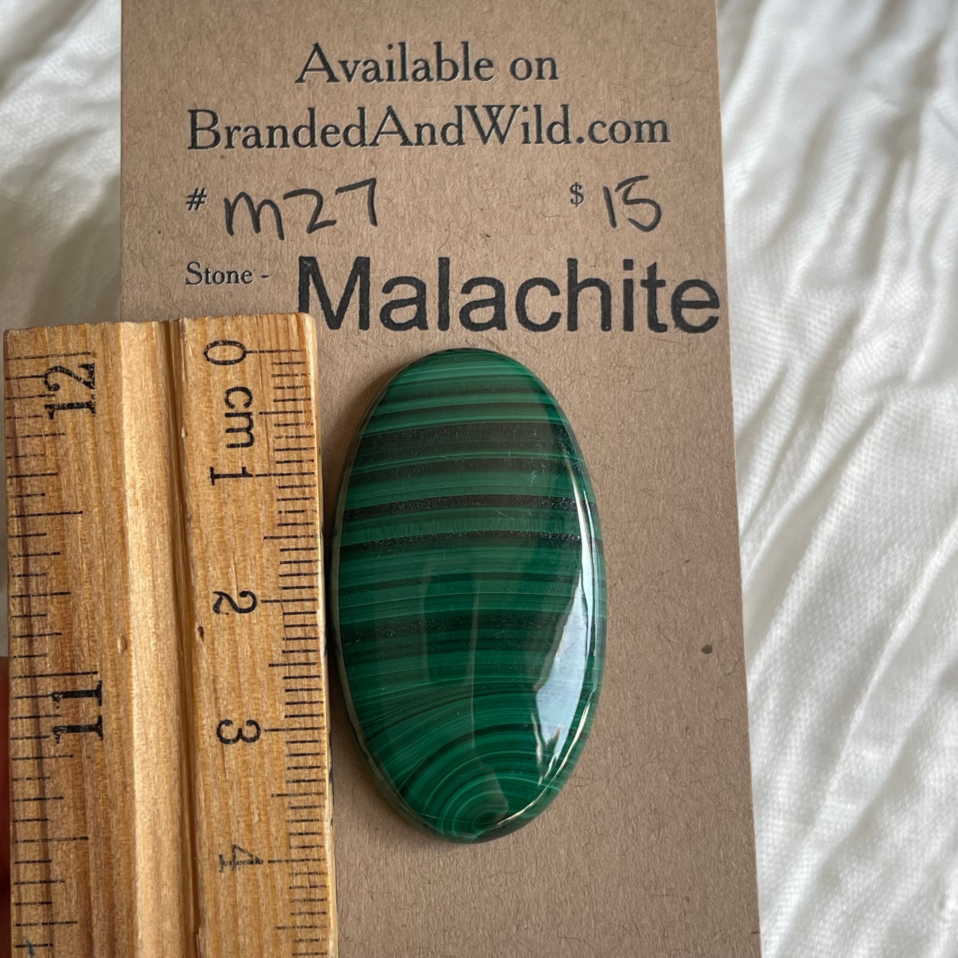 Malachite Cabochon - M27 CC728B4B-D318-49FB-8815-BD2A6027C131 Brandedandwild.com