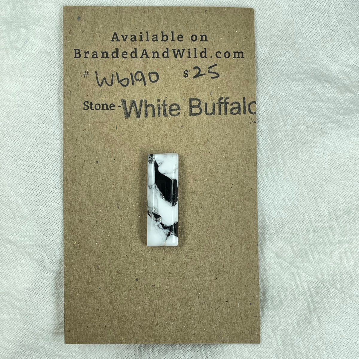 White Buffalo Cabochon - WB190 CC74306B-7726-4CF3-85E8-0778030D6ADA Brandedandwild.com