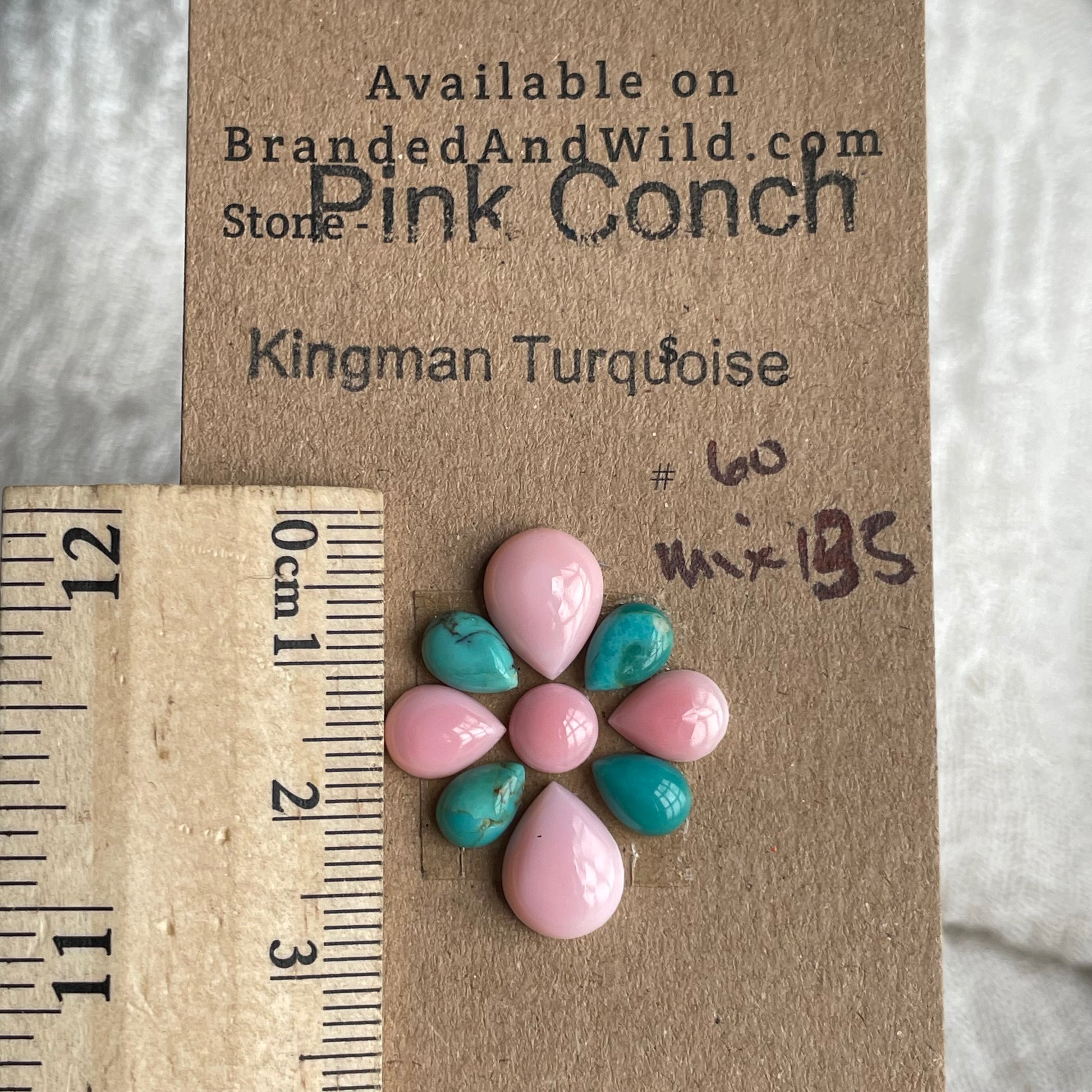 Turquoise / Pink Conch Cabochon - MIX135 CC75064A-67FC-478C-B319-969358888839 Brandedandwild.com
