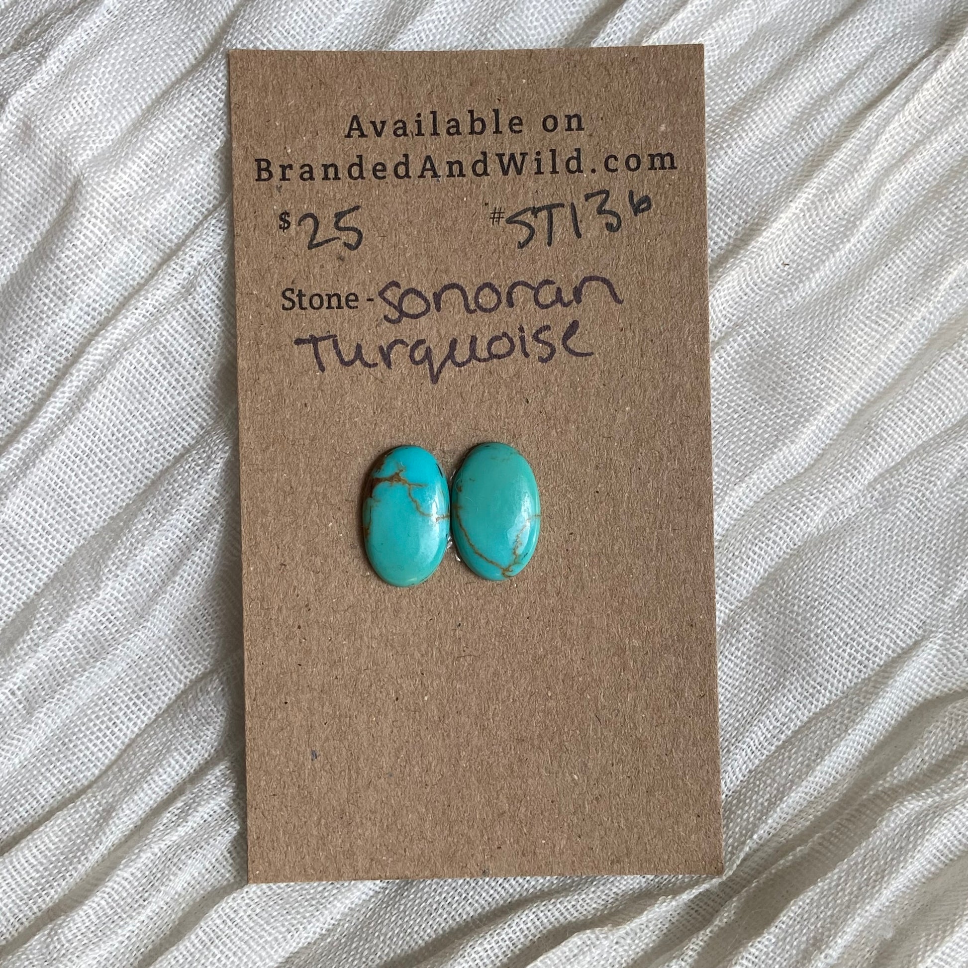 Sonoran Turquoise Cabochon - ST136 CC772E32-89BB-4576-8A7B-55D59BBBDEC9 Brandedandwild.com