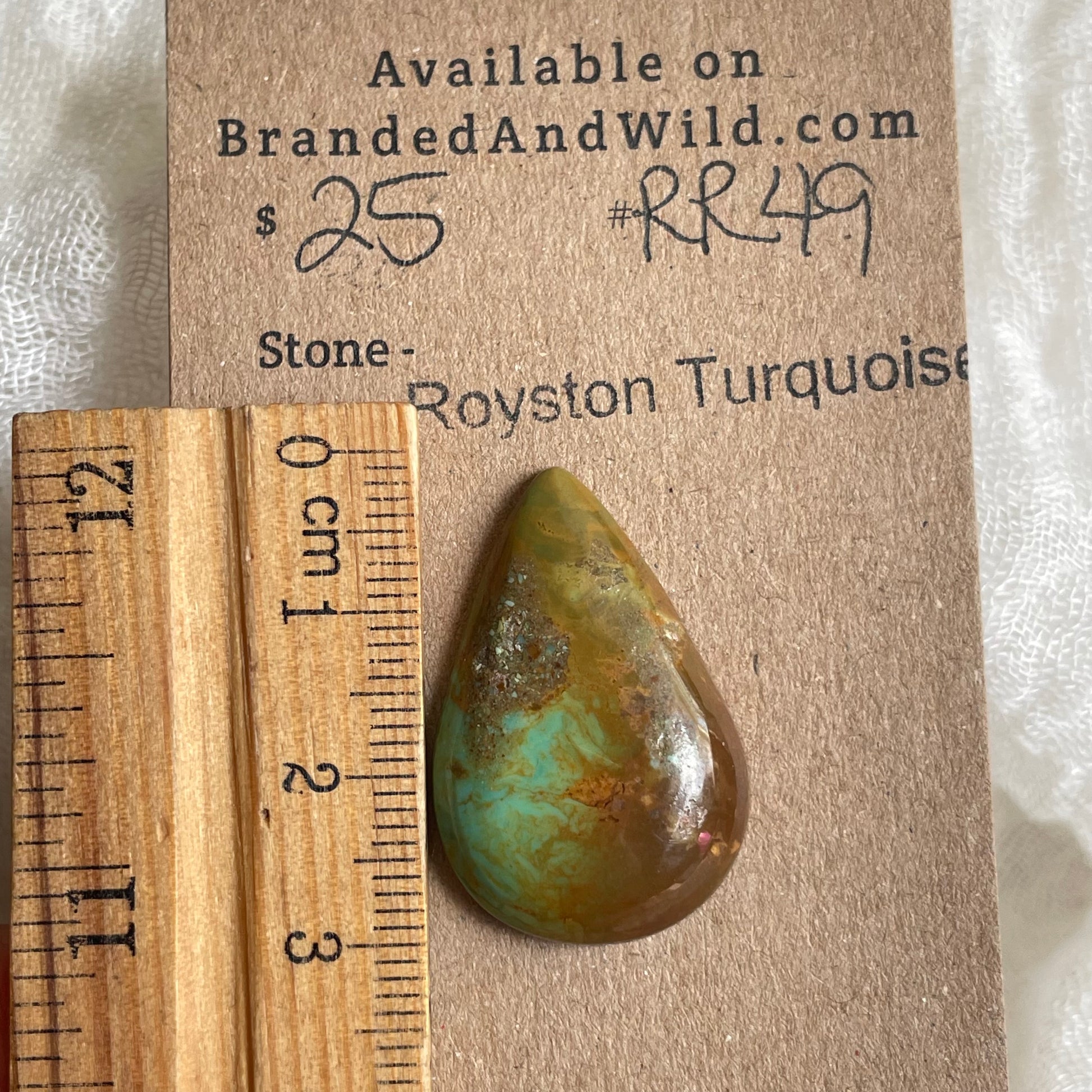 Royston Ribbon Turquoise Cabochon RR49 CCB04D63-725B-42C1-8E4D-2AB613F0B0EC Brandedandwild.com