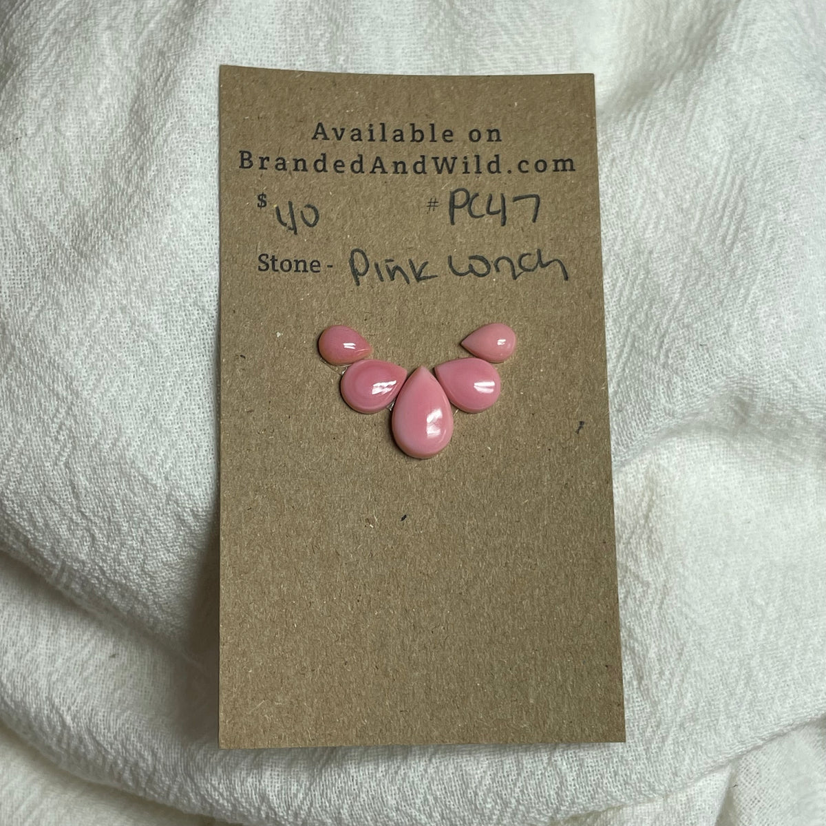Pink Conch Cabochon - PC47 CCB14A27-9712-4366-91CE-597F773164B5 Brandedandwild.com