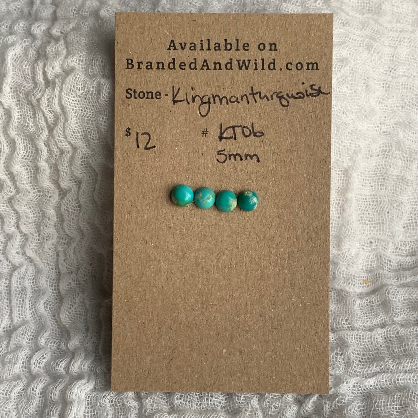 Kingman Turquoise Cabochon 5mm - KT06