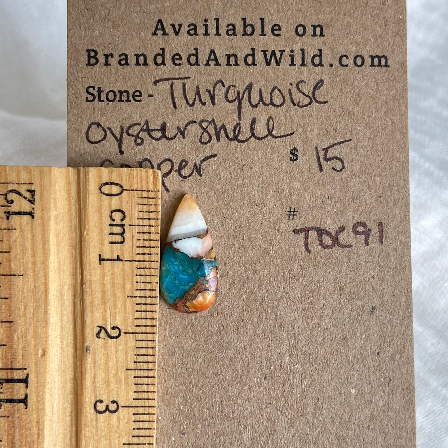 Turquoise, Oystershell, Copper Cabochon - TOC91