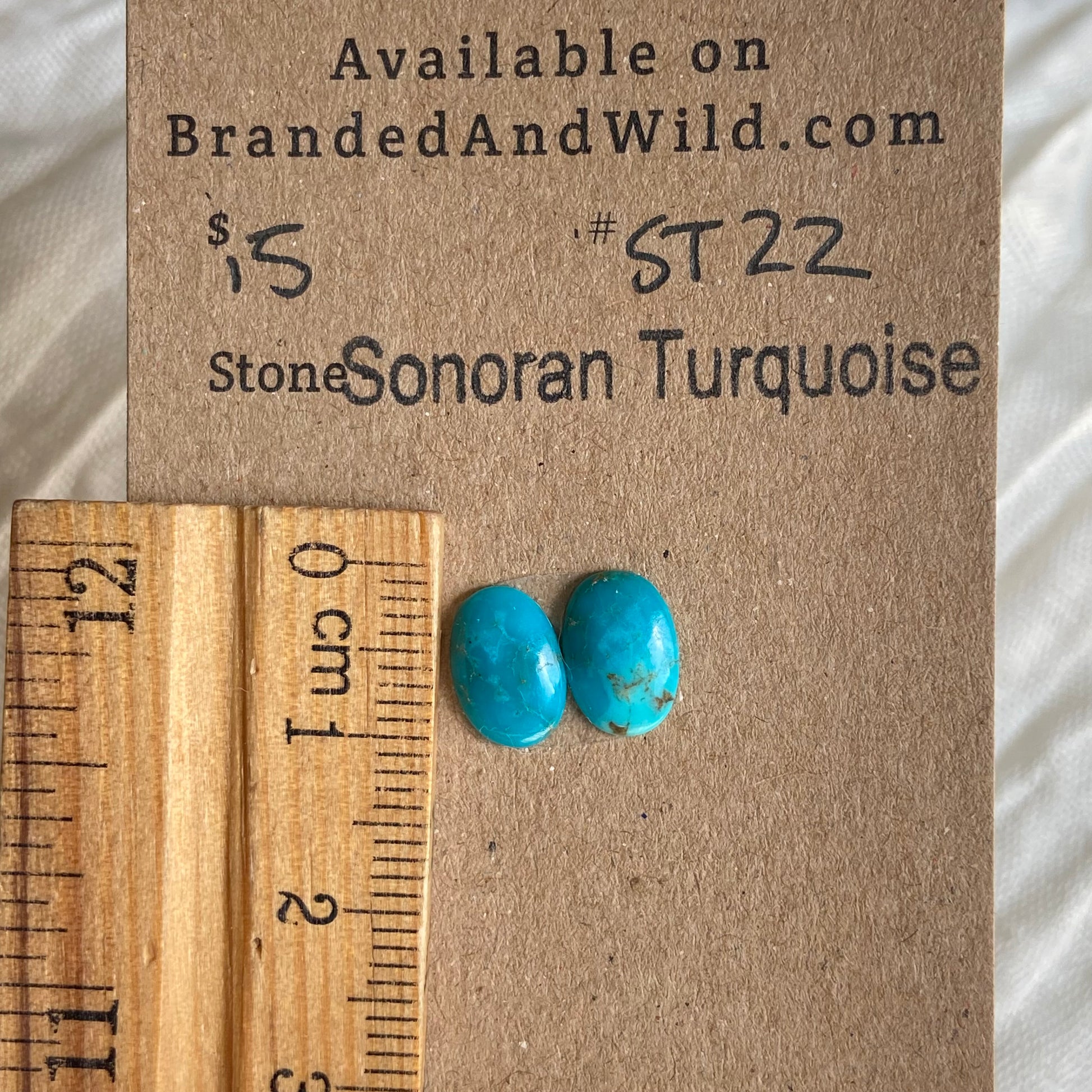 Sonoran Turquoise Cabochon - ST22 CCC56C79-55D9-4E4E-A631-23EDD675CA95 Brandedandwild.com