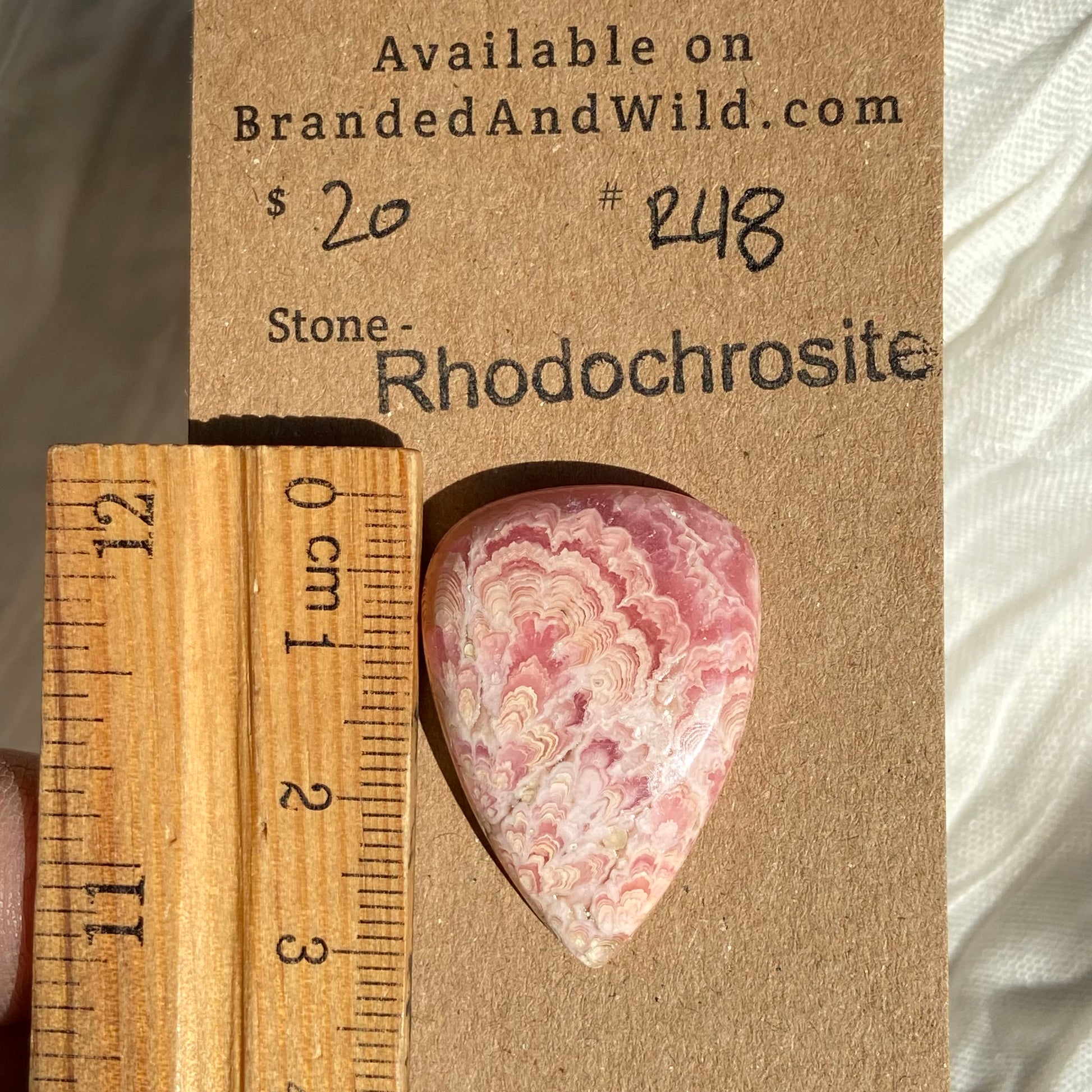 Rhodochrosite Cabochon - R48 CCC8C660-4568-428E-ABCF-B043E5E59BF8 Brandedandwild.com
