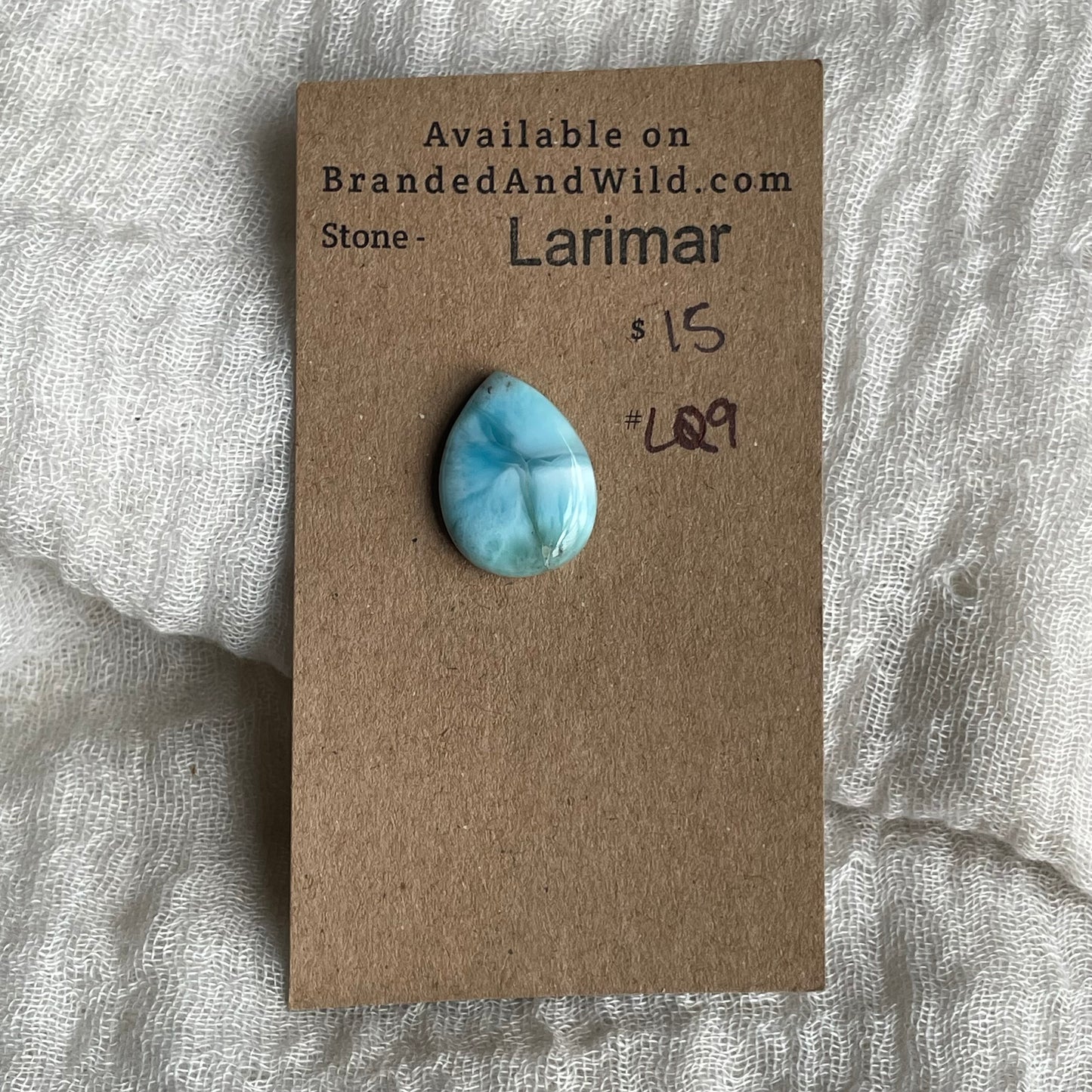 Larimar Cabochon - L29 CCCB1231-7CF4-4369-B5D3-7CBBED99D6FA Brandedandwild.com