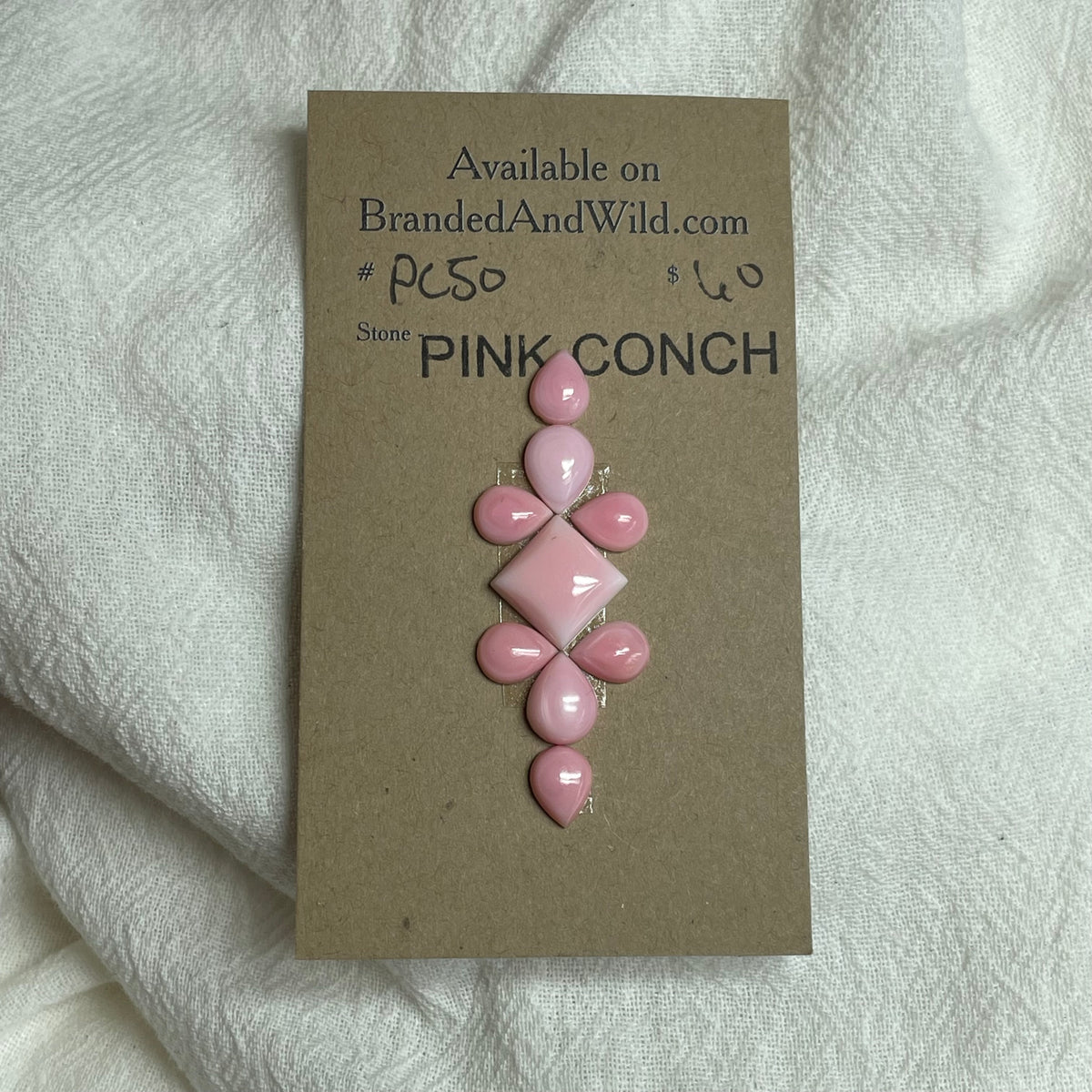 Pink Conch Cabochon - PC50 CCD8BB37-6010-464C-AE02-7B85A03D56D2 Brandedandwild.com