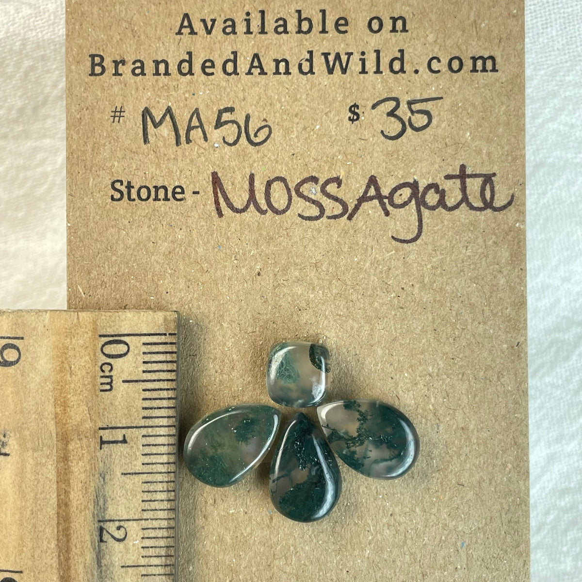 Moss Agate Cabochon - MA56 CCDD0142-DE6E-47F4-8A96-49E56DD8AF5F Brandedandwild.com