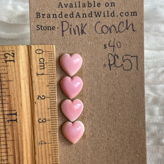 Pink Conch Cabochon - PC57 CD00A2BD-3967-4D8B-978F-F59882309CC4 Brandedandwild.com