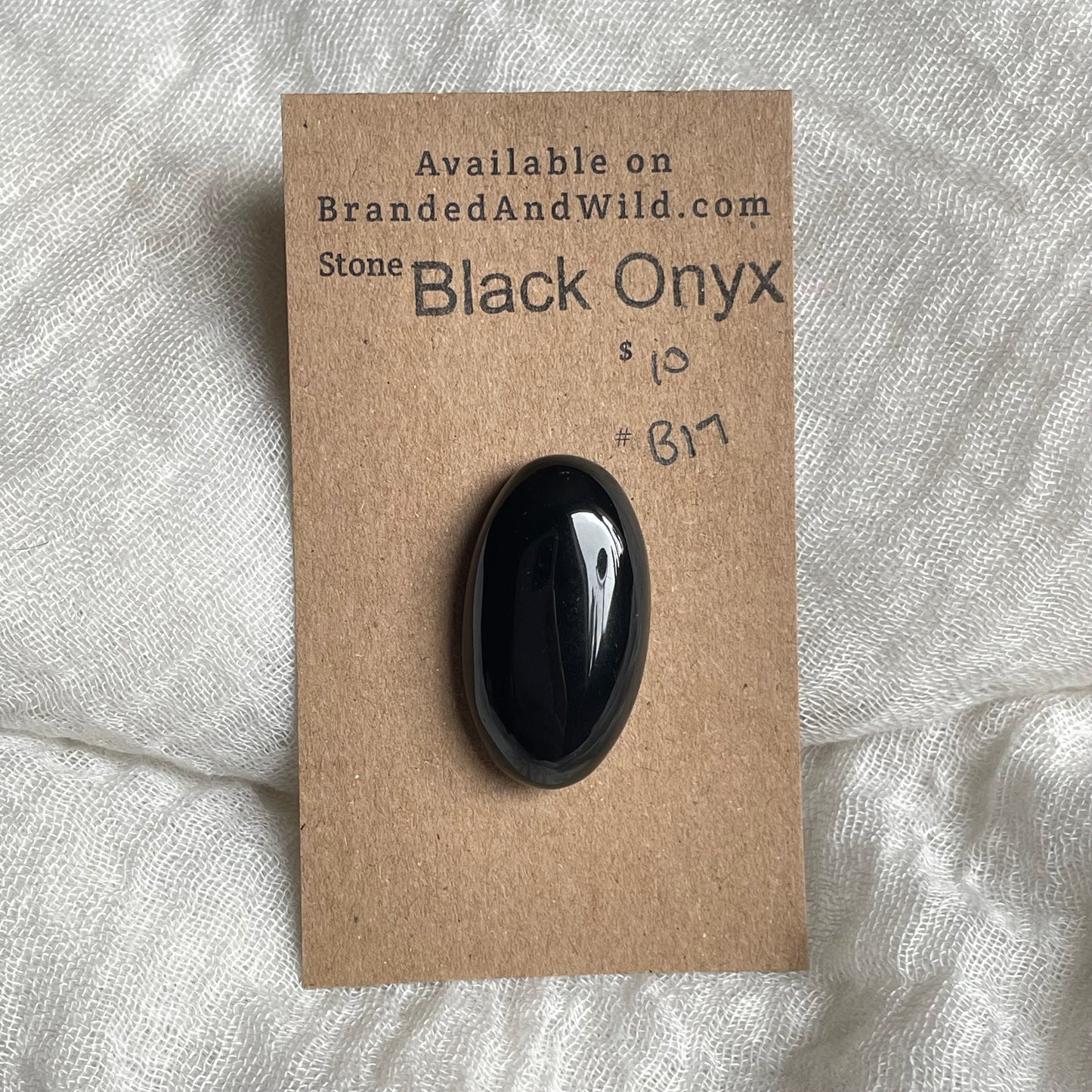 Black Onyx - Cabochon - B17 CD18CA53-1996-4C81-9B43-E3BA84E66254 Brandedandwild.com