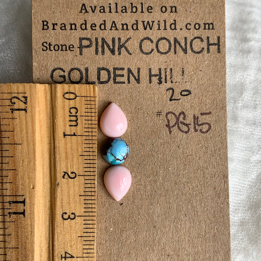 Pink Conch/Golden Hill Cabochon - PG15
