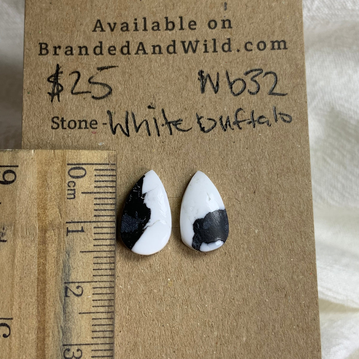 White Buffalo Cabochon - WB32 CD35CF21-BA42-4F5C-876A-B47DD6B8AB48 Brandedandwild.com