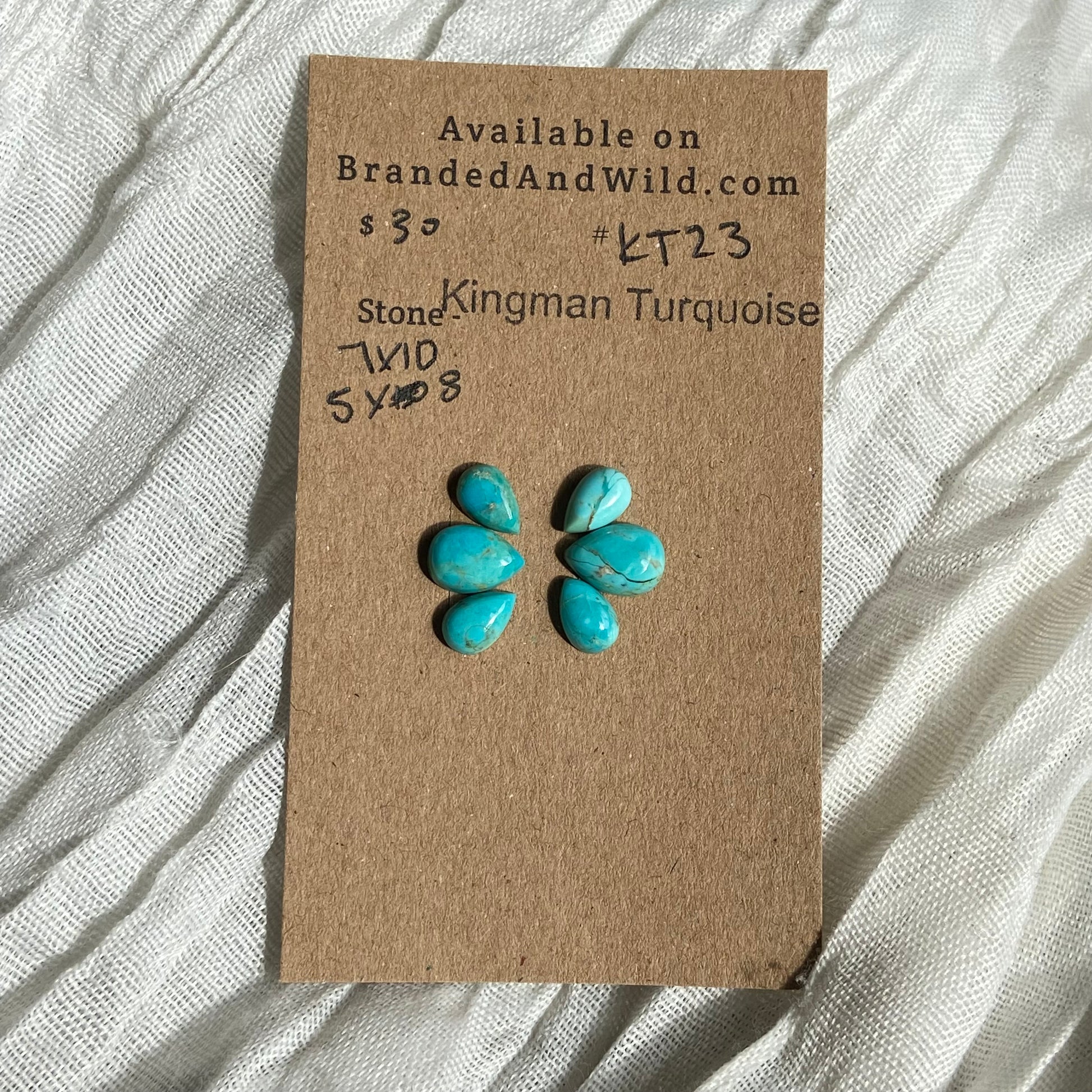 Kingman Turquoise Cabochon - KT23 CD5593AE-3A84-455D-B985-4691D9EF833B Brandedandwild.com