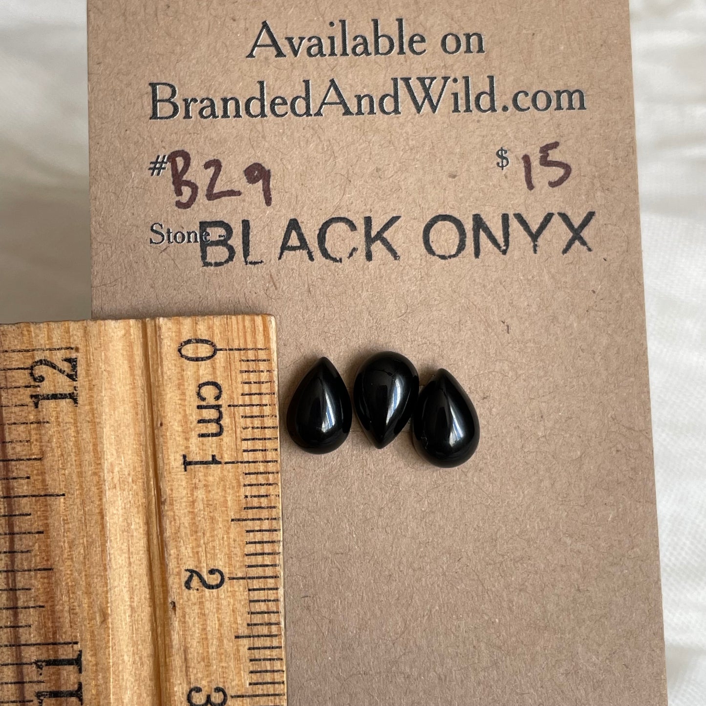 Black Onyx - Cabochon - B29 CDA740E9-BC79-4850-92B8-22125E54AA72 Brandedandwild.com