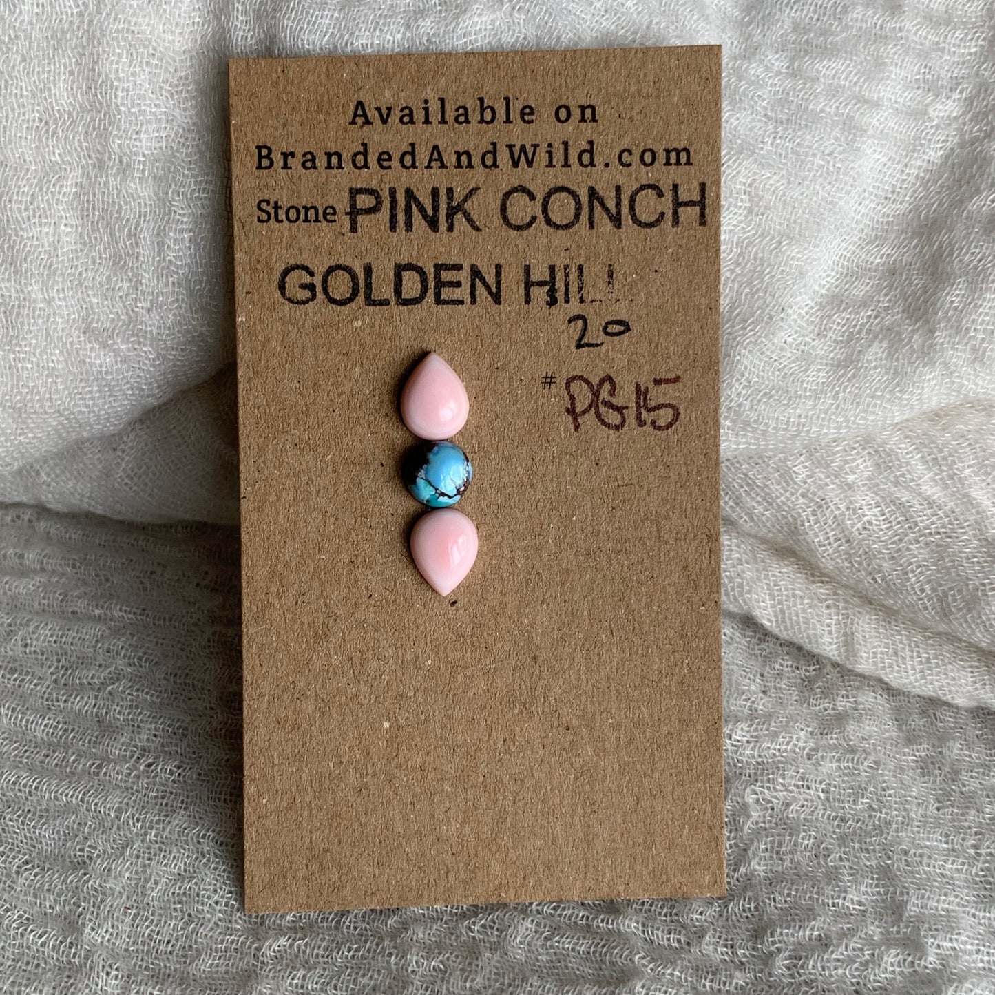 Pink Conch/Golden Hill Cabochon - PG15