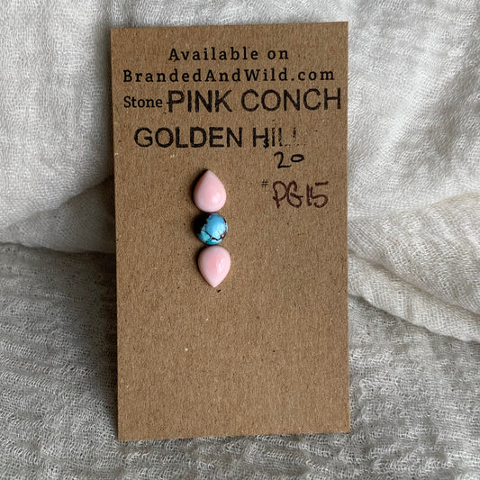 Pink Conch/Golden Hill Cabochon - PG15