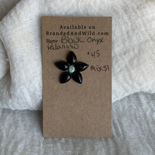 Palomino / Black Onyx Cabochon - Mix51