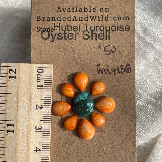 Hubei/Oyster Shell Cabochon - Mix136