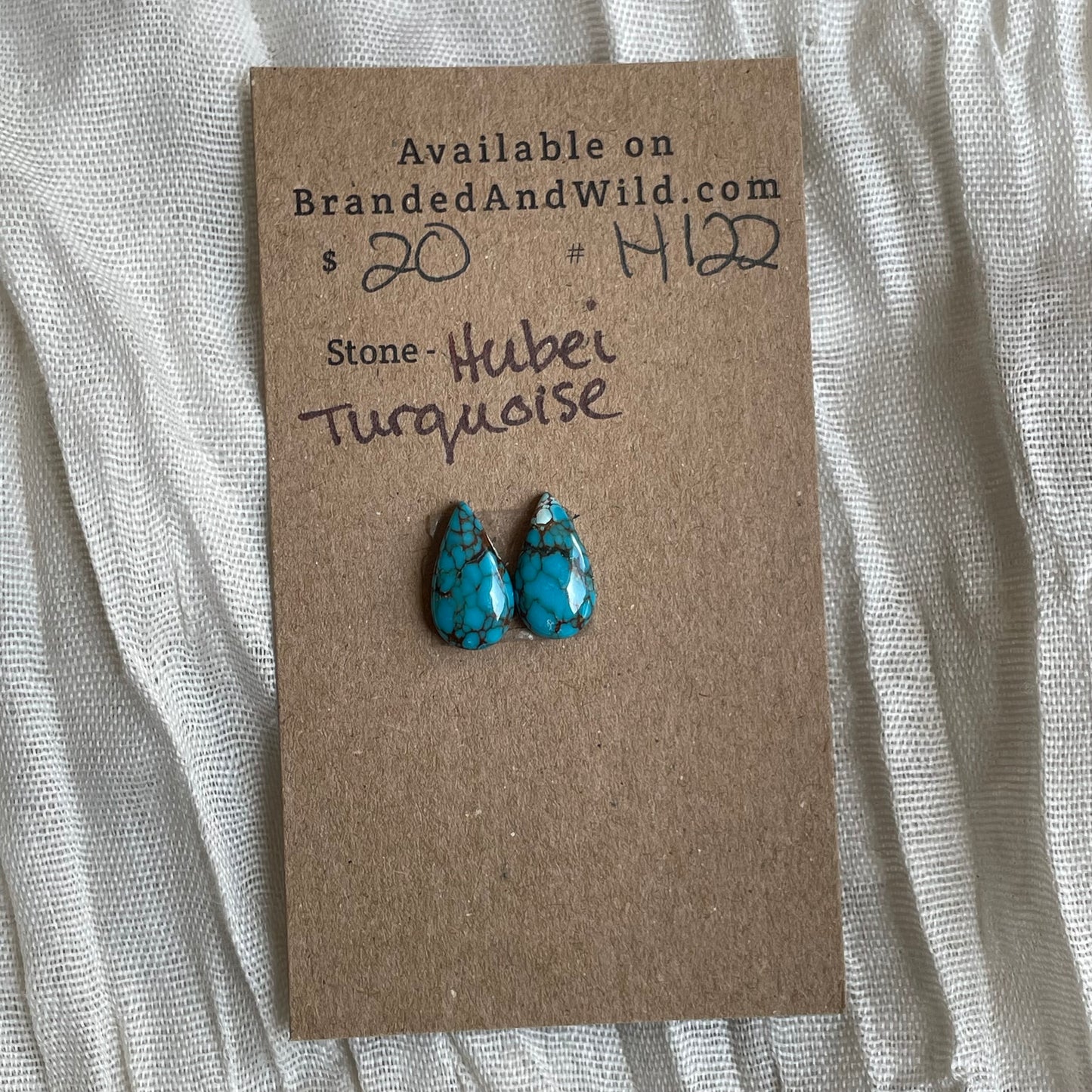 Hubei Turquoise Cabochon - H122 CE13B1E4-5C77-441A-8D0F-D008D4AD2E77 Brandedandwild.com