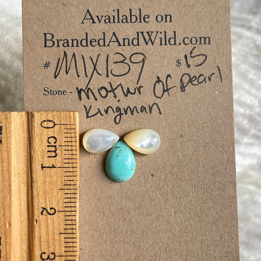Mother of Pearl / Kingman Cabochon - Mix139 CE668E2F-A1D7-42A3-84FB-316A0F3B6A52 Brandedandwild.com