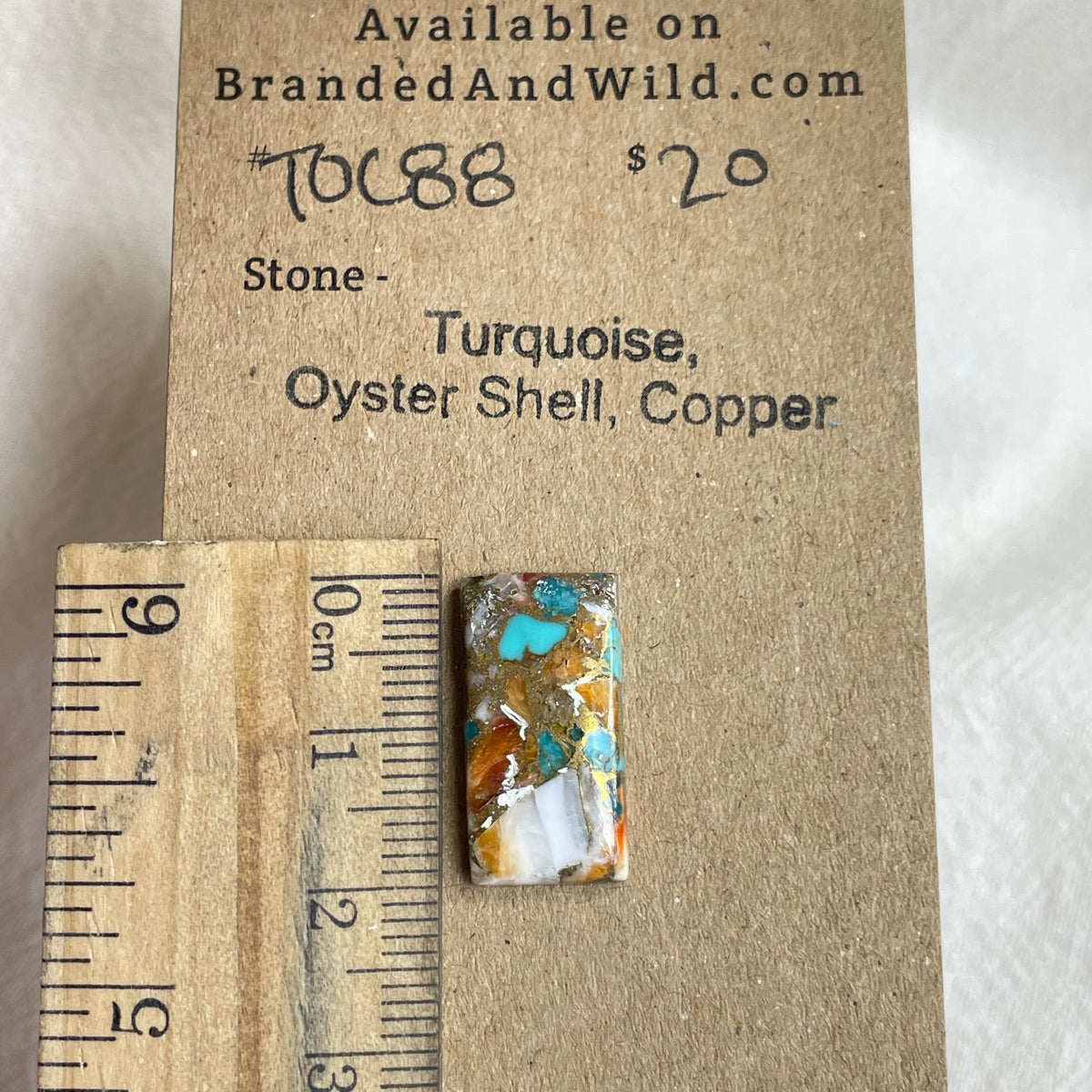 Turquoise, Oyster Shell, Copper Cabochon - TOC88