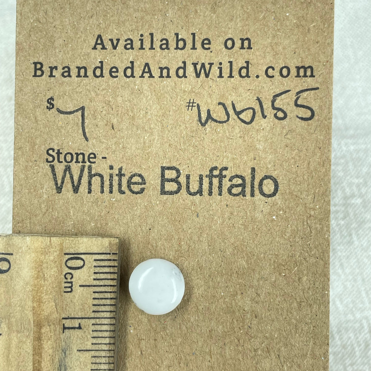 White Buffalo Cabochon - WB155 CE93F9D0-A713-4546-A4E7-D41F10710511 Brandedandwild.com