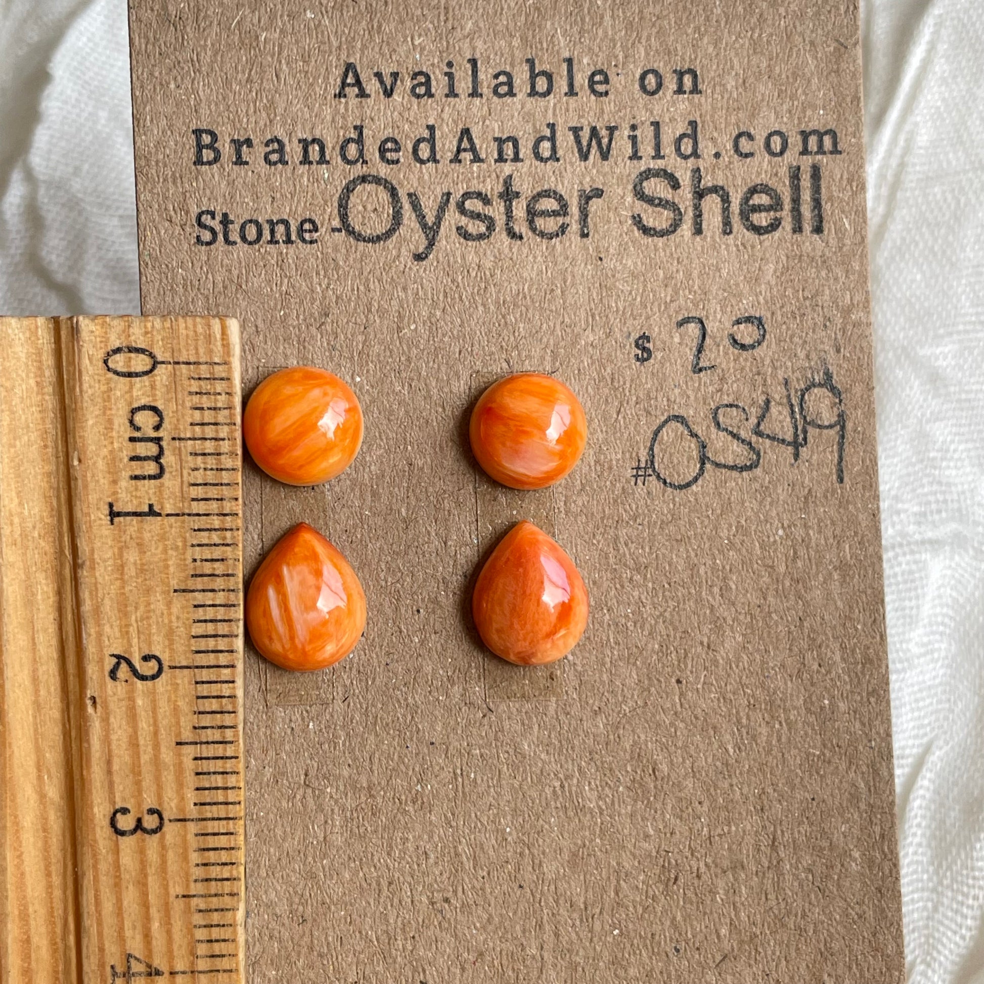 Oyster Shell Cabochon - OS49 CEA61645-FC53-44D8-8B04-7A147A31AE10 Brandedandwild.com