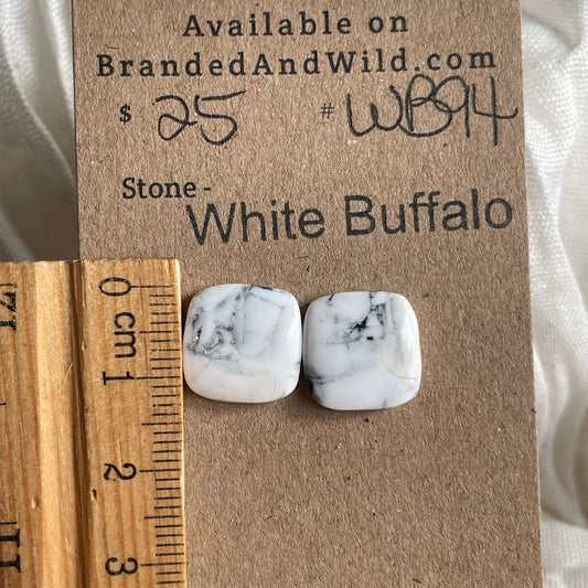White Buffalo Cabochon - WB94 CEE63542-1240-4AEC-B2D9-8E1A53F74C71 Brandedandwild.com