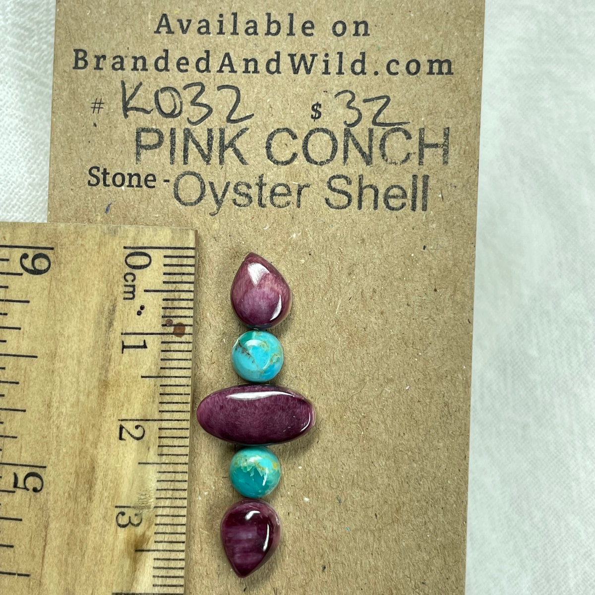 Oystershell - Kingman Turquoise Cabochon - K032 CEF4CA7D-B751-4FE7-84D6-24DB38F0BF1F Brandedandwild.com