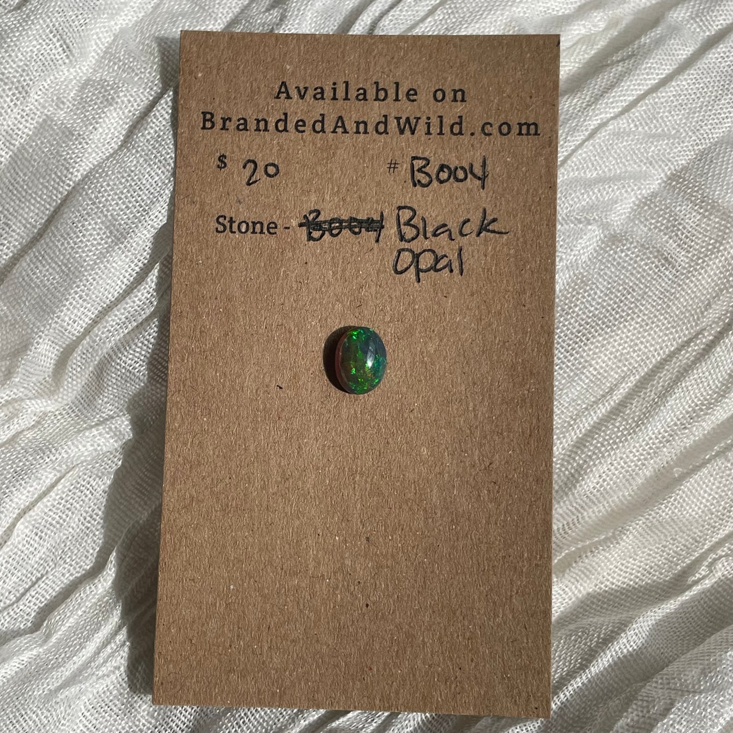 Black Opal - Cabochon - B004 CF06EA89-B361-45F7-B7B8-090A2B4656B9 Brandedandwild.com